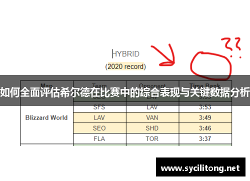 如何全面评估希尔德在比赛中的综合表现与关键数据分析