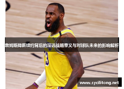 詹姆斯降薪续约背后的深远战略意义与对球队未来的影响解析